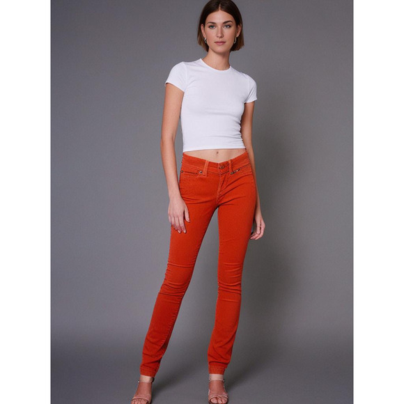 NOBO Denim - NOBO Womens Juniors Mid Rise Skinny Jeans Size 3 Rusty Orange 5 Pockets
